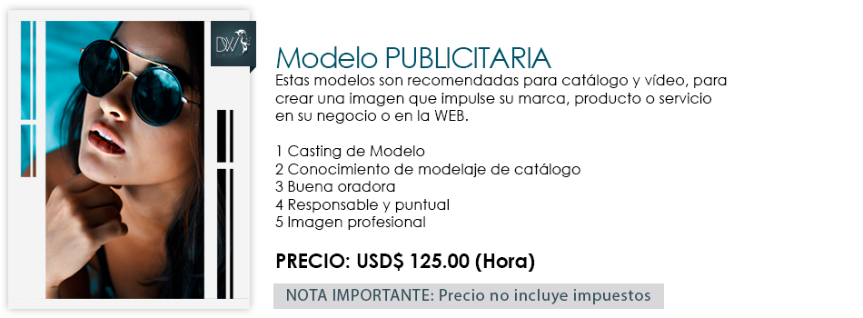 modelos profesionales de publicidad