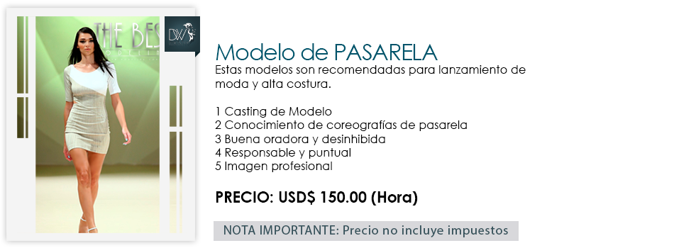 modelos profesionales de pasarela