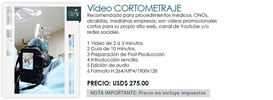 producción y edición de microspots