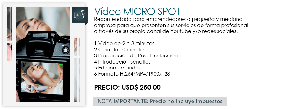 producción y edición de microdocumentales