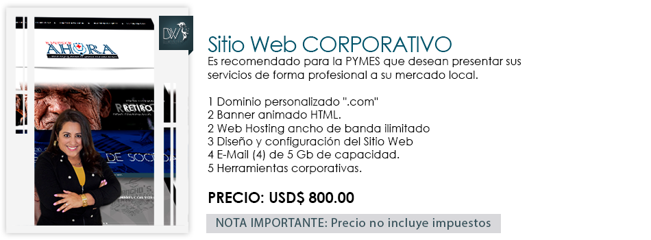 creación de sitio web corporativo